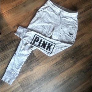 Victoria Secret PINK Grey Sweatpants 🏝Tropical ☀️